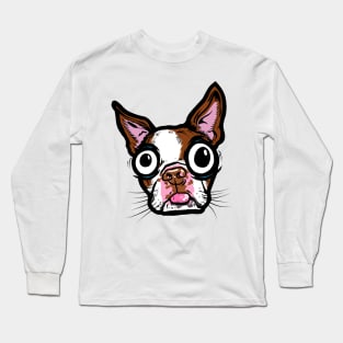 Brown Boston Terrier Long Sleeve T-Shirt